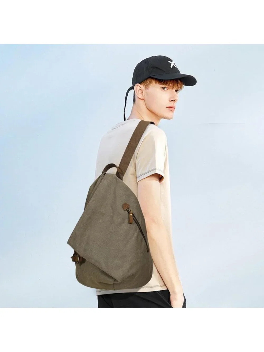 Vintage Canvas Backpack - Large Casual Daypack for Outdoor Travel & Hiking